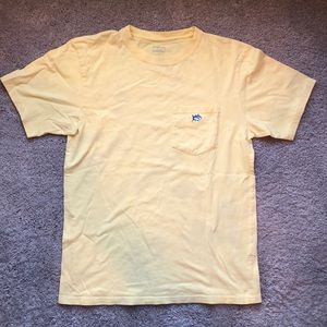 Southern Tide Yellow Pocket Tee